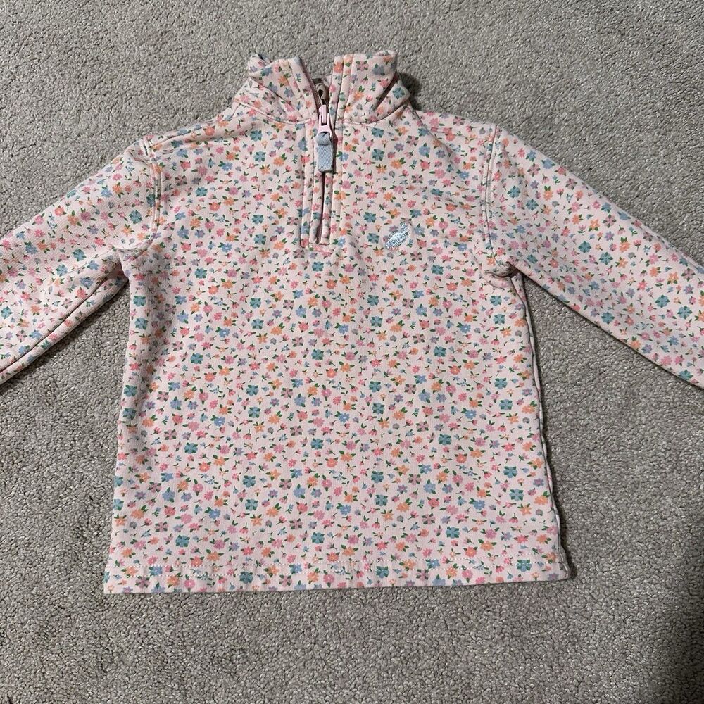 Beaufort Bonnet Company Canter Collar half zip pullover Fall Fest floral 12-18 M